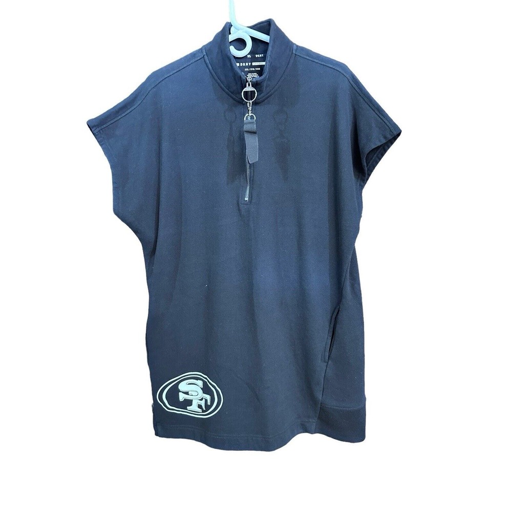 NFL DKNY Sport San Francisco 49ers Quarter-Zip Sneaker Dress Women's Sz 2XL